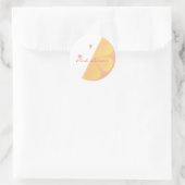 Sticker Rond Coupe de citron rose (Sac)