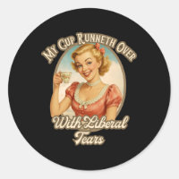 Coupe De Coupe Avec Larmes Libérales Conservatrice