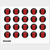 Sticker Rond coupe de fête (Feuille)