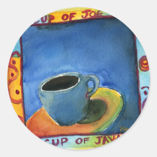 Sticker Rond Coupe de Java de Joe