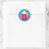 Sticker Rond Coupe de Joyeux Noël (Sac)