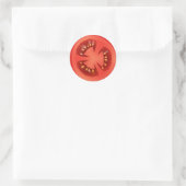 Sticker Rond Coupe de tomate rouge (Sac)