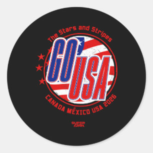 Sticker Rond Coupe du Monde des supporters de football Usa 2026