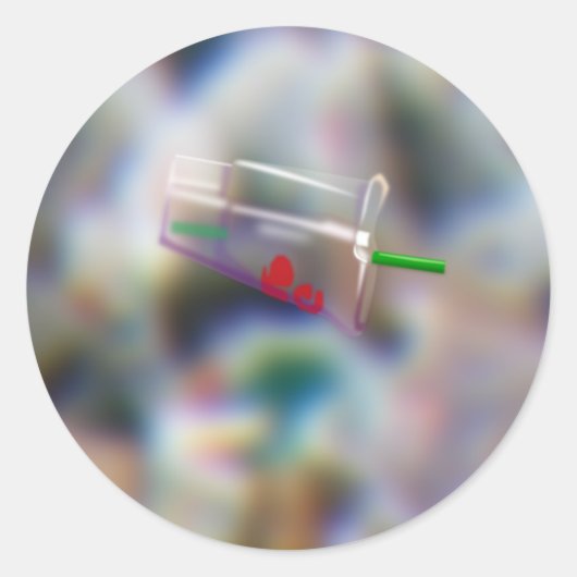 Sticker Rond Coupe En Plastique 60 Entier (Devant)