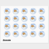 Sticker Rond Coupe Kawaii de fée de chat (Feuille)
