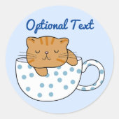 Sticker Rond Coupe Kawaii de fée de chat (Devant)