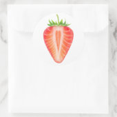 Sticker Rond Couper la fraise (Sac)
