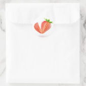 Sticker Rond Couper la fraise (Sac)
