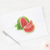 Sticker Rond Couper la pastèque (Enveloppe)