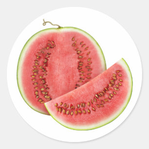 Sticker Rond Couper la pastèque