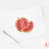 Sticker Rond Couper la pastèque (Enveloppe)