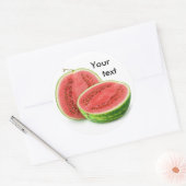 Sticker Rond Couper la pastèque (Enveloppe)