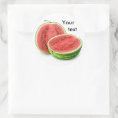 Sticker Rond Couper la pastèque (Sac)