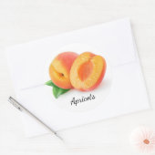 Sticker Rond Couper les abricots (Enveloppe)