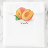 Sticker Rond Couper les abricots (Sac)