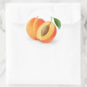 Sticker Rond Couper les abricots (Sac)