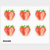 Sticker Rond Couper les fraises (Feuille)