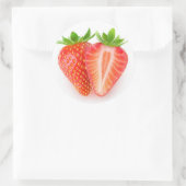 Sticker Rond Couper les fraises (Sac)