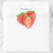Sticker Rond Couper les fraises (Sac)