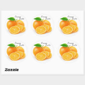 Sticker Rond Couper les oranges (Feuille)