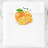 Sticker Rond Couper les oranges (Sac)