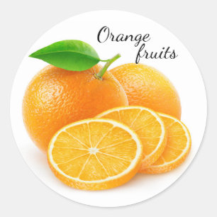 Sticker Rond Couper les oranges