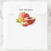 Sticker Rond Couper les pêches de nectarine (Sac)