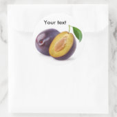 Sticker Rond Couper les prunes (Sac)