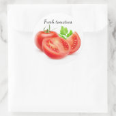 Sticker Rond Couper les tomates (Sac)