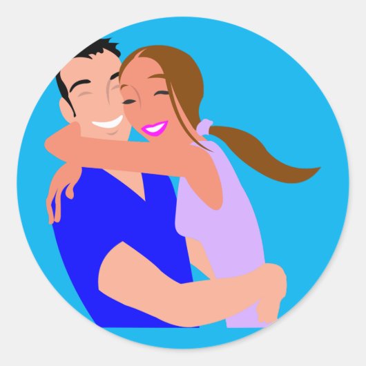 Sticker Rond couple (Devant)