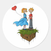 Sticker Rond couple aimant (Devant)