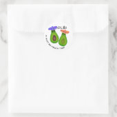 Sticker Rond Couple Avocado Avec Sombreros (Sac)
