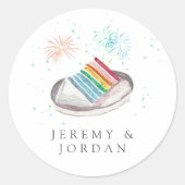 Sticker Rond Couple d'amour personnalisé (Devant)