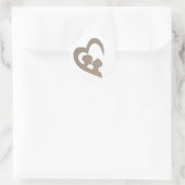 Sticker Rond Couple dans l'amour (Sac)