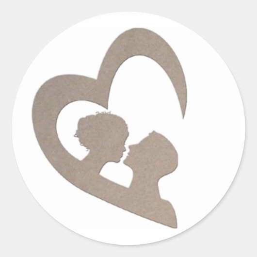 Sticker Rond Couple dans l'amour (Devant)