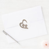 Sticker Rond Couple dans l'amour (Enveloppe)
