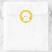 Sticker Rond Couple de canard mou (Sac)