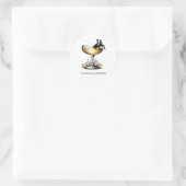 Sticker Rond Couple de Champagne (Sac)