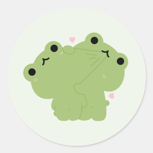 Sticker Rond Couple de grenouille (Devant)