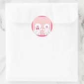 Sticker Rond couple d'ours (Sac)