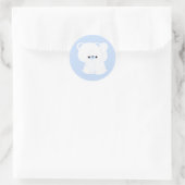 Sticker Rond Couple d'ours polaire mignon (Sac)