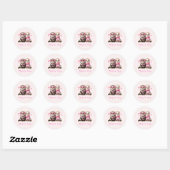 Sticker Rond Couple en Merci d'amour (Feuille)