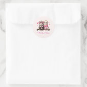 Sticker Rond Couple en Merci d'amour (Sac)