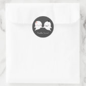 Sticker Rond Couple Ghost mignon personnalisé (Sac)