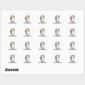 Sticker Rond Couple mariage - Sous la nouvelle gestion (Feuille)