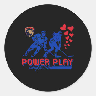 Sticker Rond Couple Power Play de la Saint-Valentin des Panther