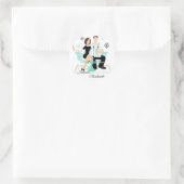 Sticker Rond Couple Snazzy (Sac)