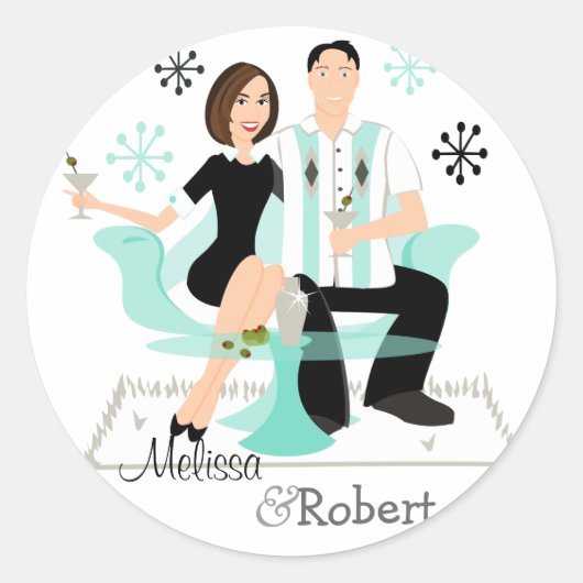 Sticker Rond Couple Snazzy (Devant)