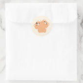 Sticker Rond Couple Tigre mignon (Sac)