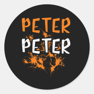 Sticker Rond Couples Costume Peter Citrouille Mangeur Splash Ha